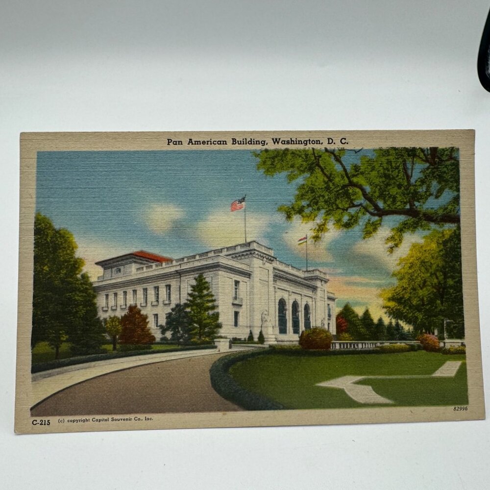 Pan American Building Washington D.C. Vintage Postcard By Capitol Souvenir Co